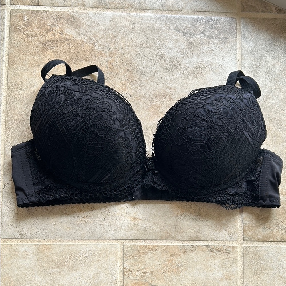 Elegant Black Lace Bra